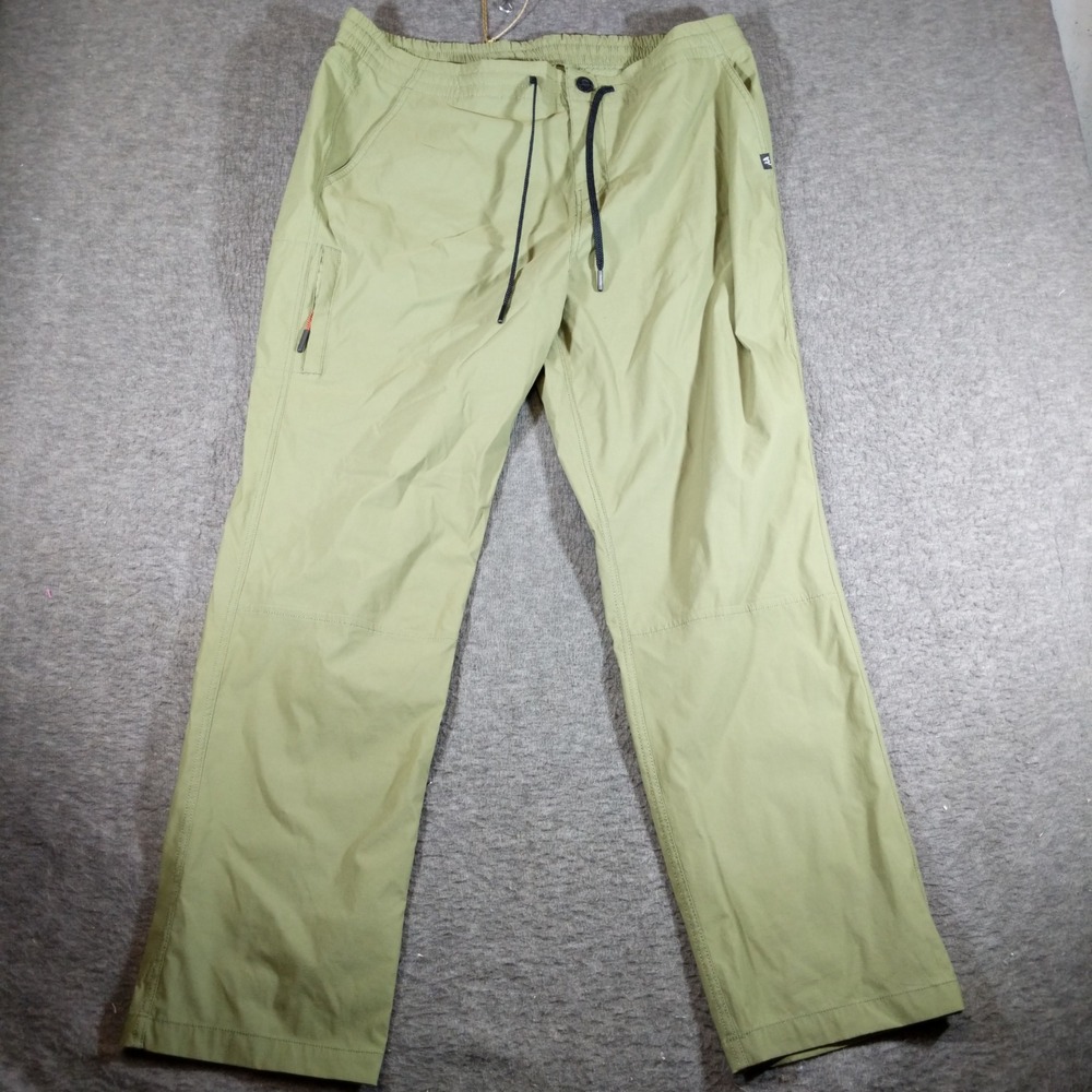 Salt Life Fishing Pants Joggers Mens 36 Green Performance Ripstop Drawstring
